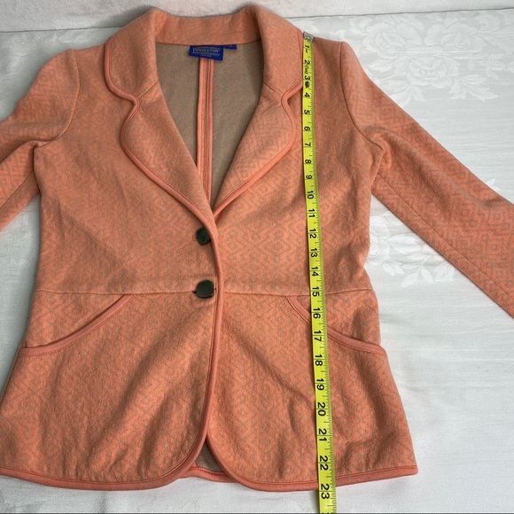 NEW Pendleton FALL blazer jacket 2 button geometric print in coral size XS - Picture 10 of 16